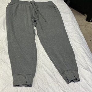 Jerzees Charcoal Gray Fleece-Lined Athletic Sweatpants Sz L. 0909
